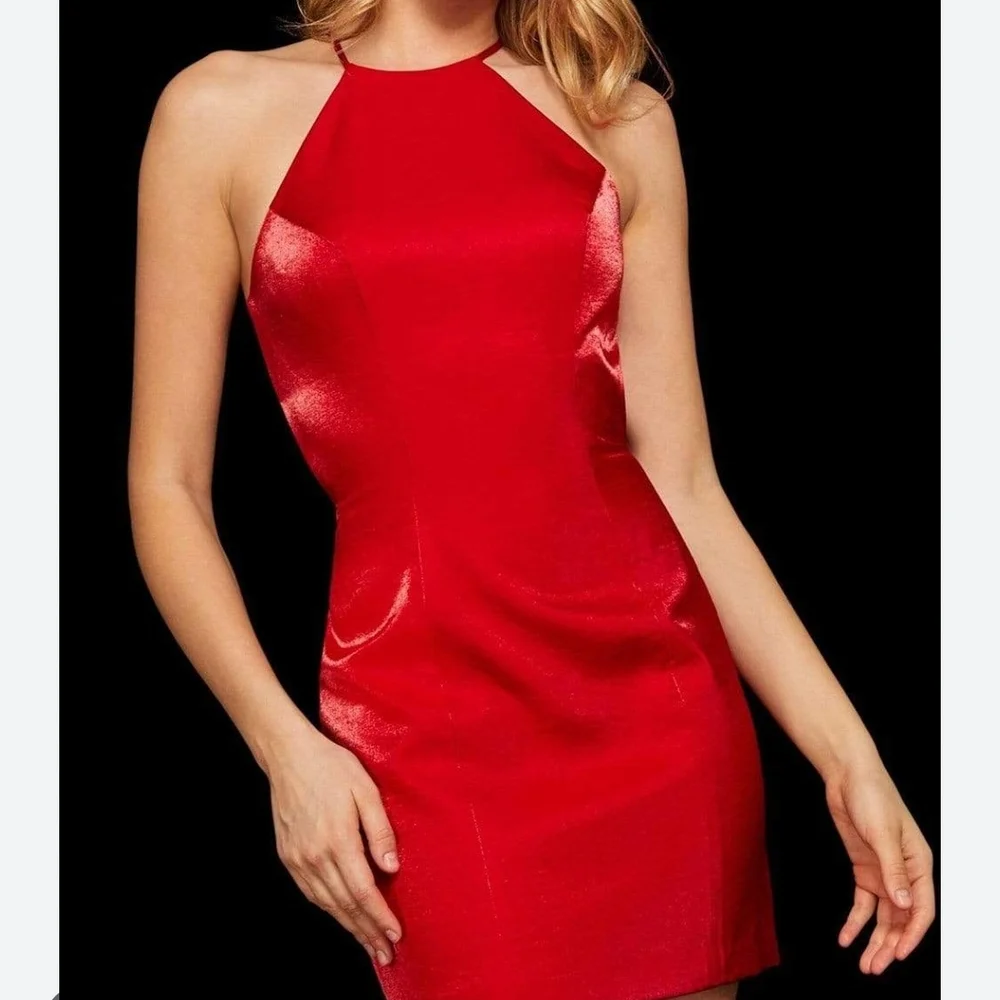 red sherri hill dress short Sherri Hill short dress- 56541 56541 / Red / 4